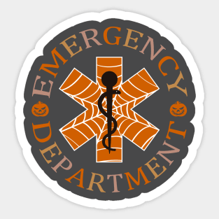 Er Nurse Halloween Spooky Emergency Department Sticker